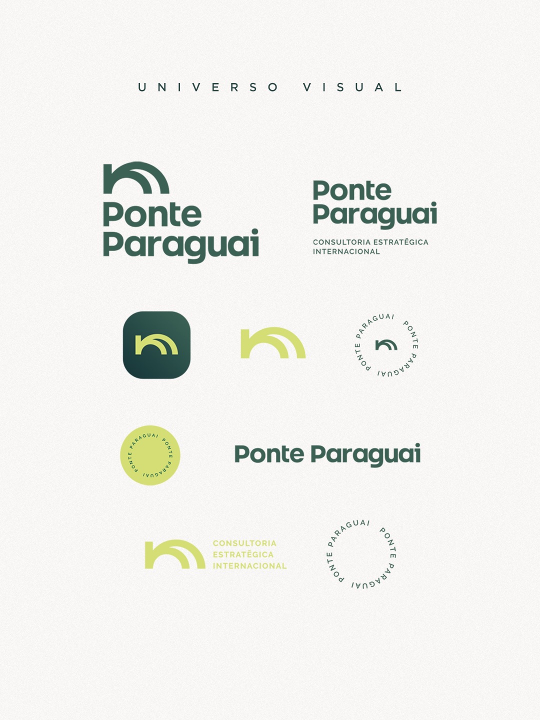 Universo Visual Ponte Paraguai — Logomarca, símbolo, selo e variações da marca